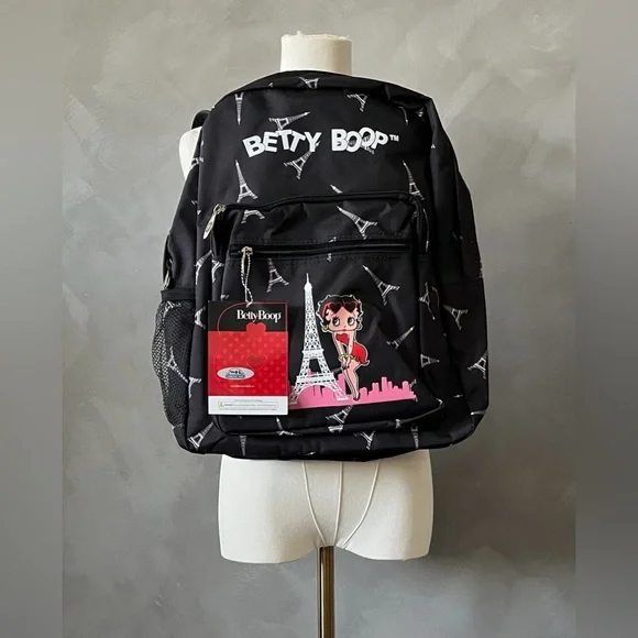Betty Boop “ In Paris “ Backpack Perfect for Every Day Use Lightweight - Picture 9 of 9